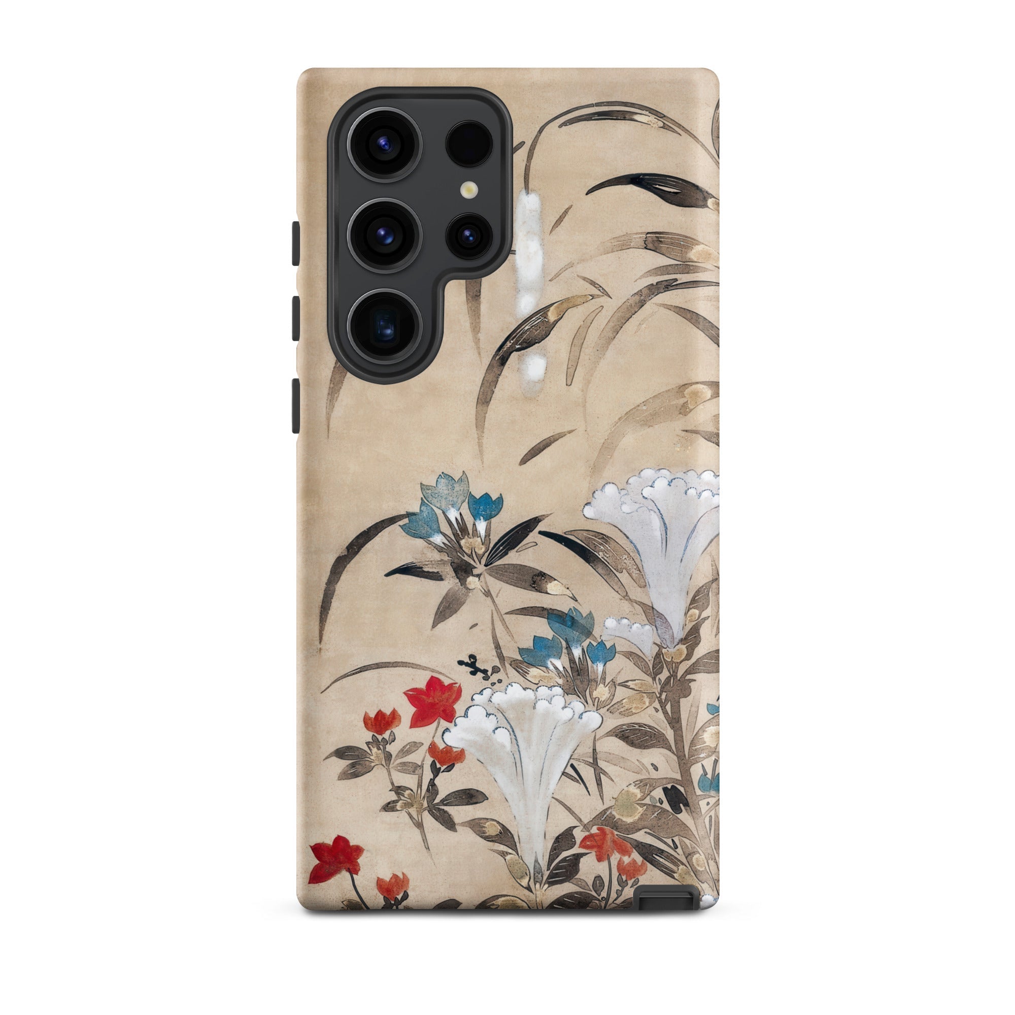 Japanese Flowers Tawaraya Sosetsu Samsung Case, Galaxy S23 Ultra / Matte, Smartphone Case Floral Design