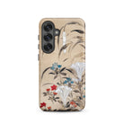 Japanese Flowers Tawaraya Sosetsu Samsung Case, Galaxy S25 / Matte, Smartphone Case Beige Background Floral Botanical Pattern Muted