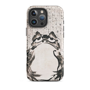 Japanese Frog - Getsuju Iphone Case, 16 Pro Max / Matte, Frog Art Phone Case