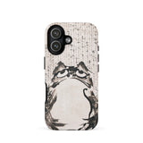 Japanese Frog - Getsuju Phone Case Iphone 17 / Matte Iphone 12 Case Frog Design Black White Case, Getsuju Japanese