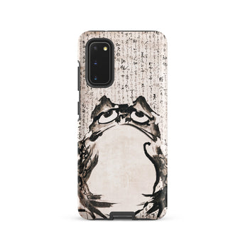 Japanese Frog - Getsuju Phone Case Samsung Galaxy S20 / Matte Black White Ink-style Frog Illustration Phone Case Japanese Iphone Case,