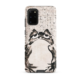 Japanese Frog - Getsuju Phone Case Samsung Galaxy S20 Plus / Matte Black White Ink-style Frog Illustration Phone Case Japanese Iphone Case,