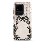 Japanese Frog - Getsuju Phone Case Samsung Galaxy S20 Ultra / Matte Black White Ink-style Illustration Frog Glasses Printed Phone Iphone