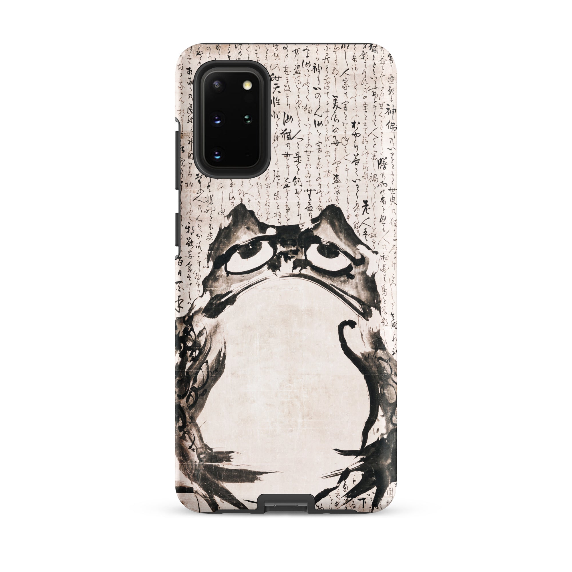 Japanese Frog Getsuju Samsung Case, Galaxy S20 Plus / Matte, Phone Case Black White Ink Painting Frog Background