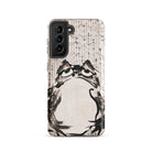 Japanese Frog Getsuju Samsung Case, Galaxy S21 / Matte, White Phone Case Black Frog Illustration Chinese Characters