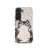 Japanese Frog - Getsuju Samsung Case, Galaxy S22 / Matte, Smartphone Case Grumpy Frog Illustration Ink Wash Style
