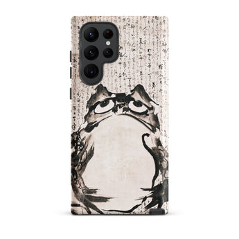 Japanese Frog - Getsuju Samsung Case, Galaxy S22 Ultra / Matte, Phone Case Ink Wash Painting Wide-eyed Frog Surrounded