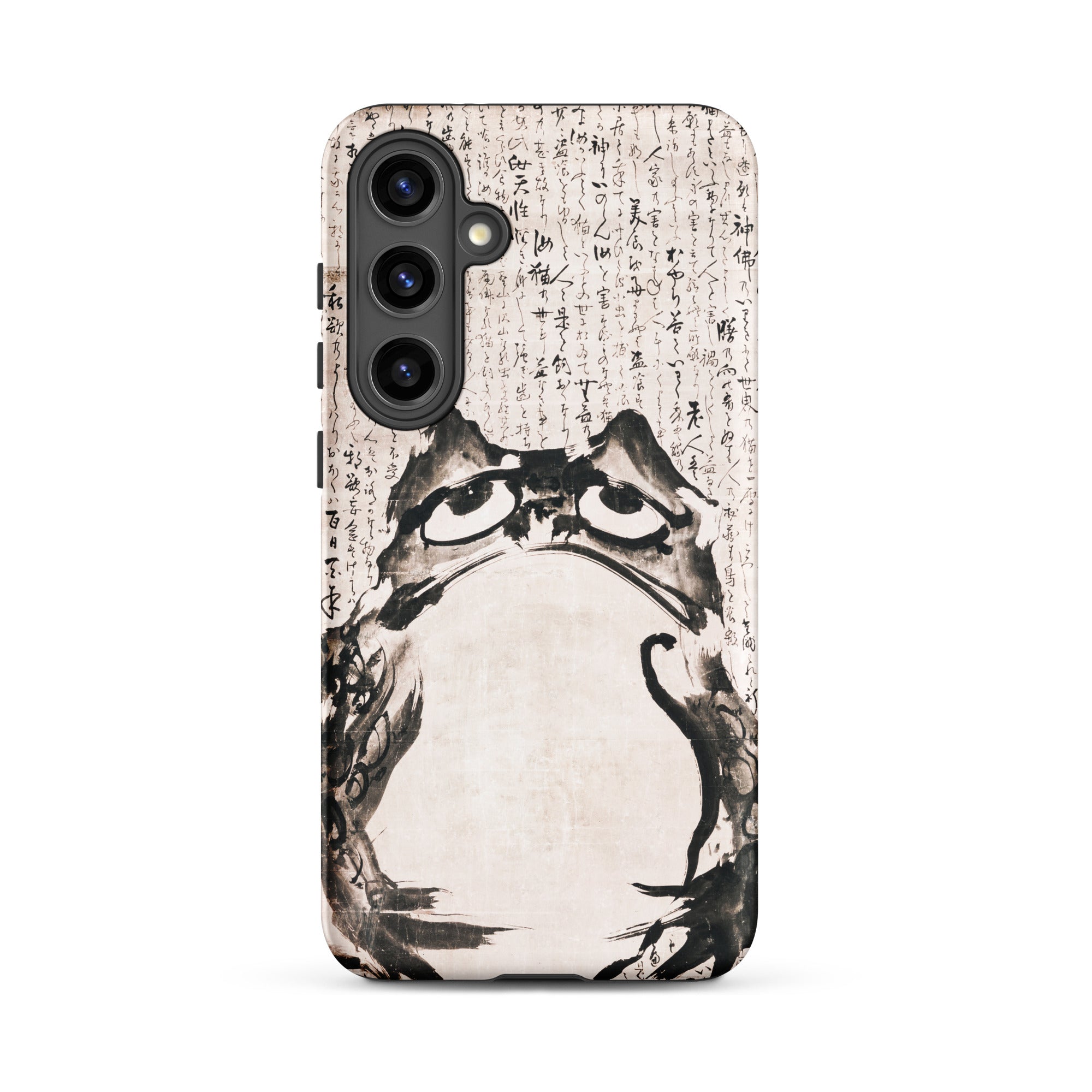 Japanese Frog Getsuju Samsung Case, Galaxy S24 Plus / Matte, Smartphone Case Black White Ink Painting Frog Chinese