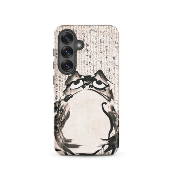Japanese Frog - Getsuju Samsung Case, Galaxy S25 / Matte, Smartphone Case Black White Ink Wash Painting Grumpy