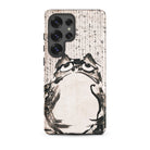 Japanese Frog Getsuju Samsung Case, Galaxy S25 Ultra / Matte, Smartphone Case Black White Ink Wash Painting Wide Eyed