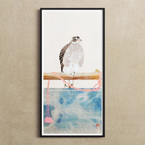 Japanese Hawk - Tosa Mitsuoki Edo Period Bird Art Print / Canvas, Tosa Mitsuoki, Exquisite Woodblock Print, 19th-century Japanese Artistry