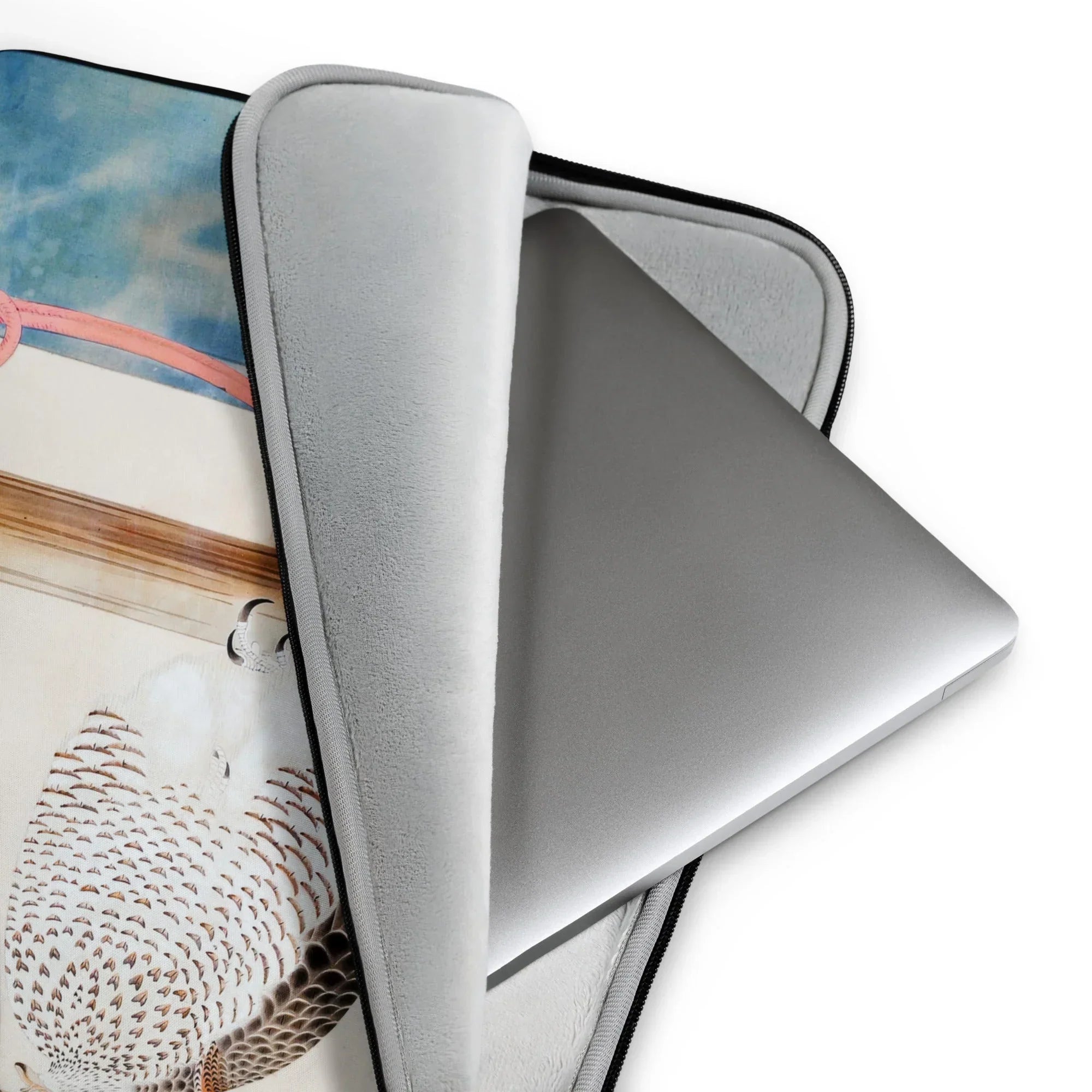 Japanese Hawk - Tosa Mitsuoki Laptop Sleeve, Laptop Sleeve Protective Case Light Gray Color