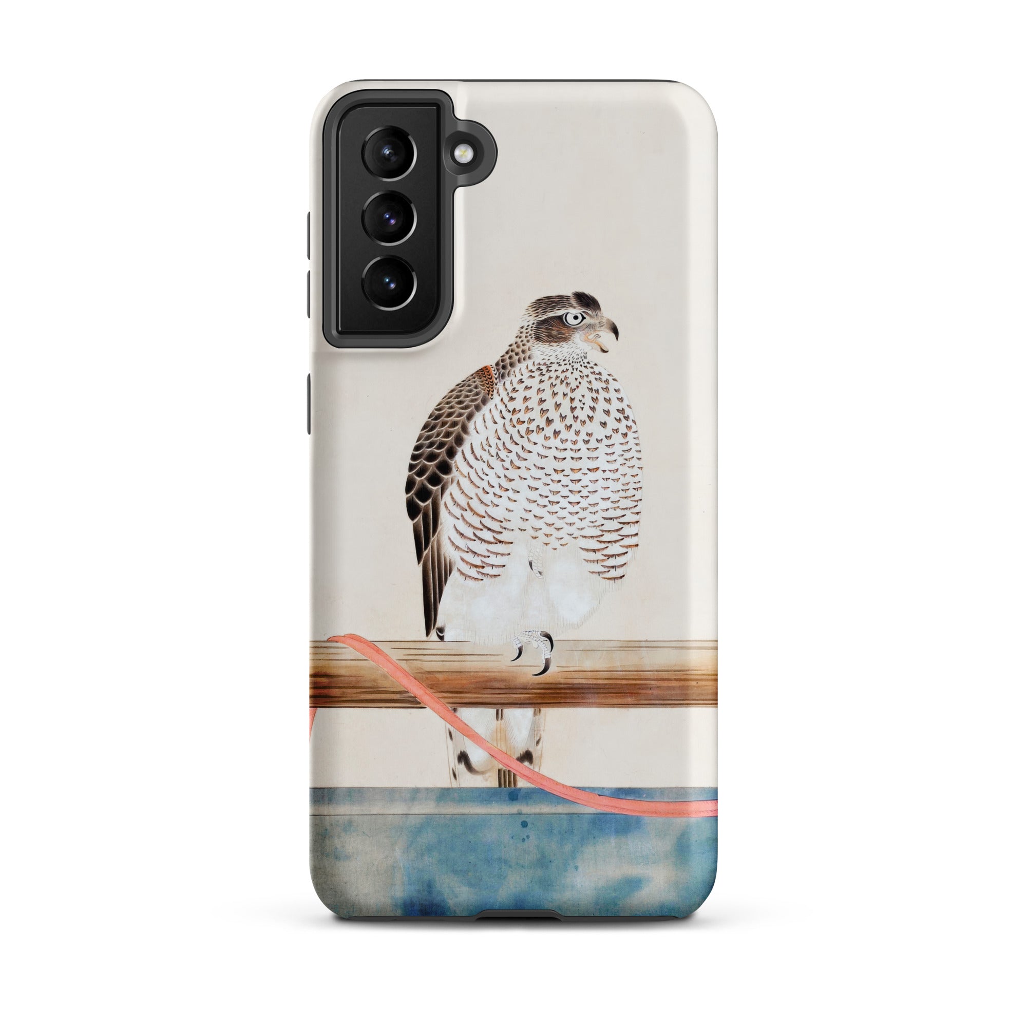 Japanese Hawk Tosa Mitsuoki Samsung Case, Galaxy S21 Plus / Matte, Smartphone Protective Case Vintage Style Illustration Hawk