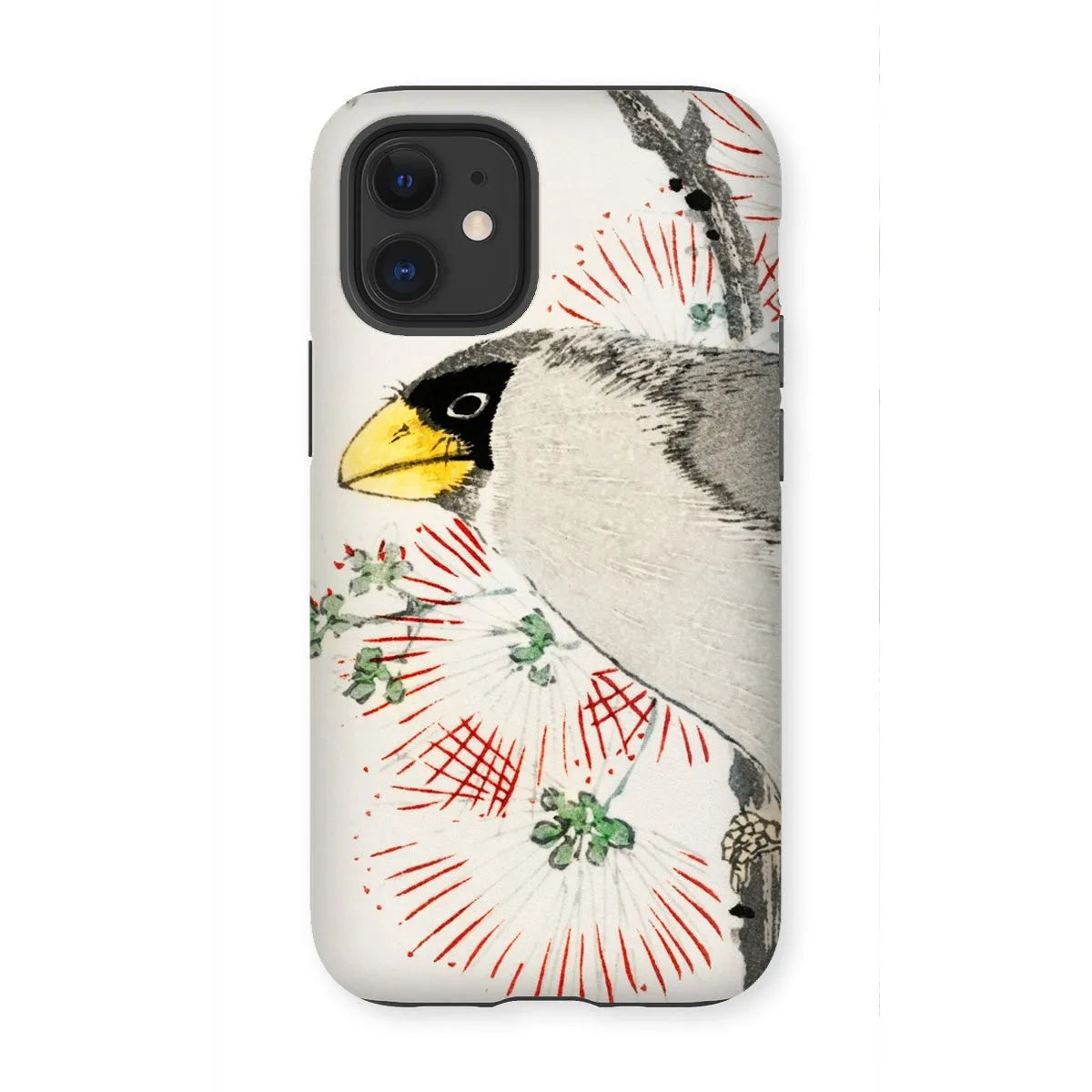 Japanese Masked Hawfinch Art Phone Case - Numata Kashu - Iphone 12 Mini / Matte - Mobile Phone Cases - Aesthetic Art