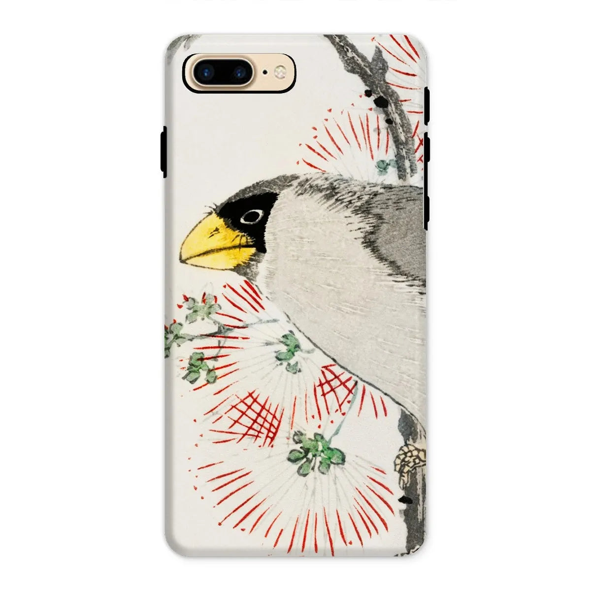 Japanese Masked Hawfinch Art Phone Case - Numata Kashu - Iphone 8 Plus / Matte - Mobile Phone Cases - Aesthetic Art