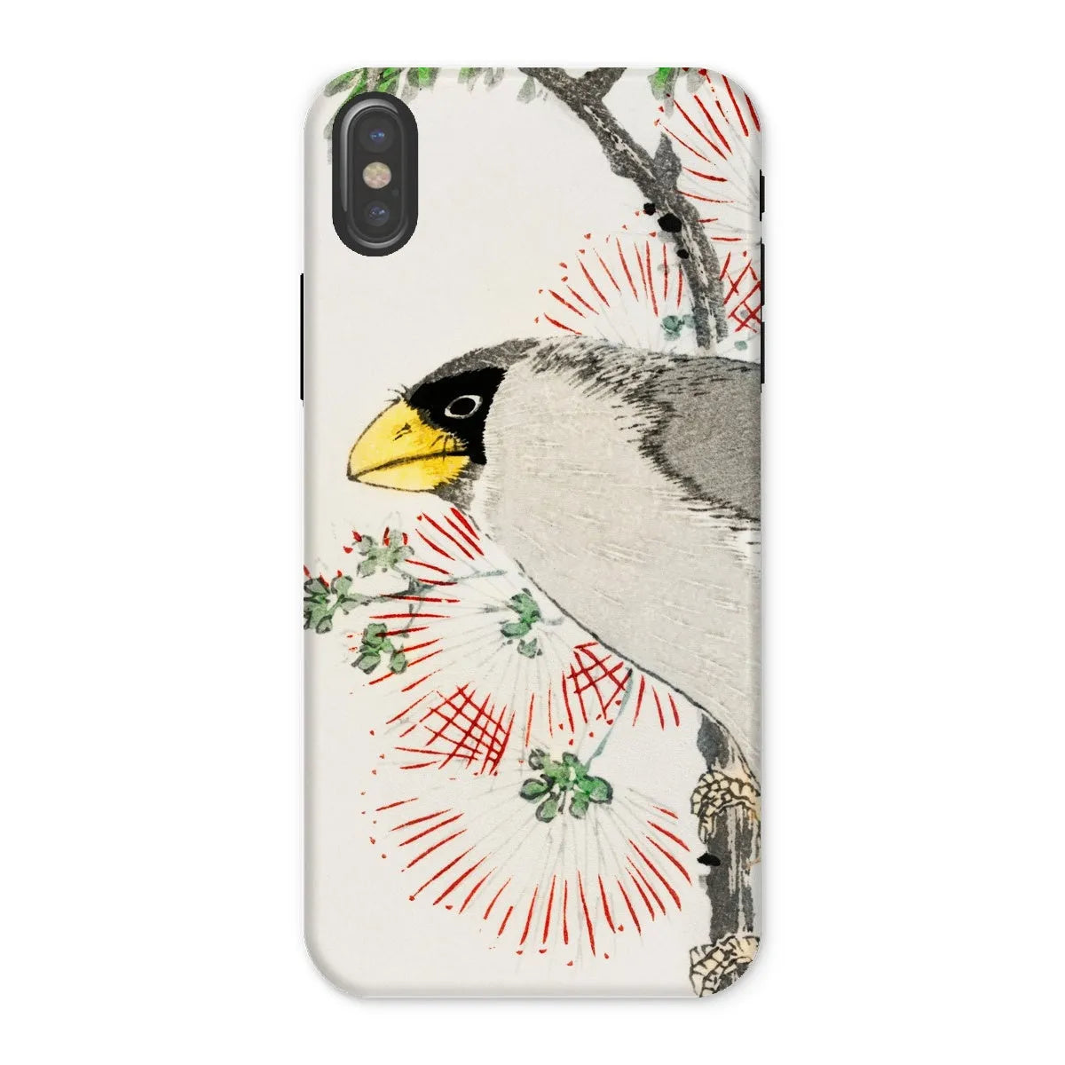 Japanese Masked Hawfinch Art Phone Case - Numata Kashu - Iphone x / Matte - Mobile Phone Cases - Aesthetic Art