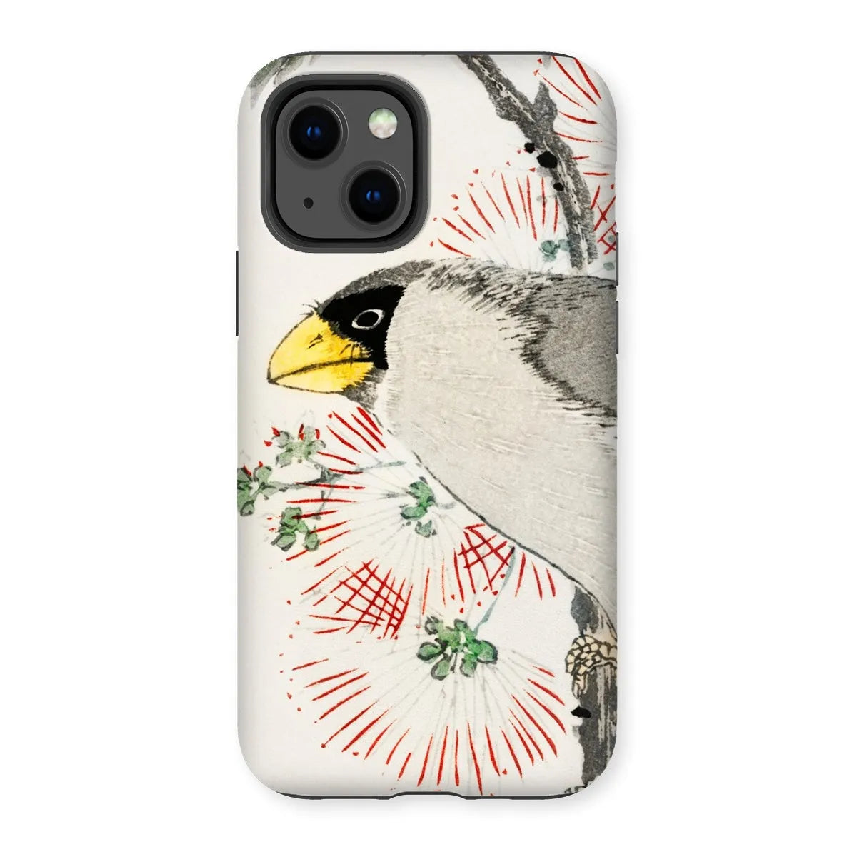Japanese Masked Hawfinch Art Phone Case - Numata Kashu - Iphone 13 / Matte - Mobile Phone Cases - Aesthetic Art