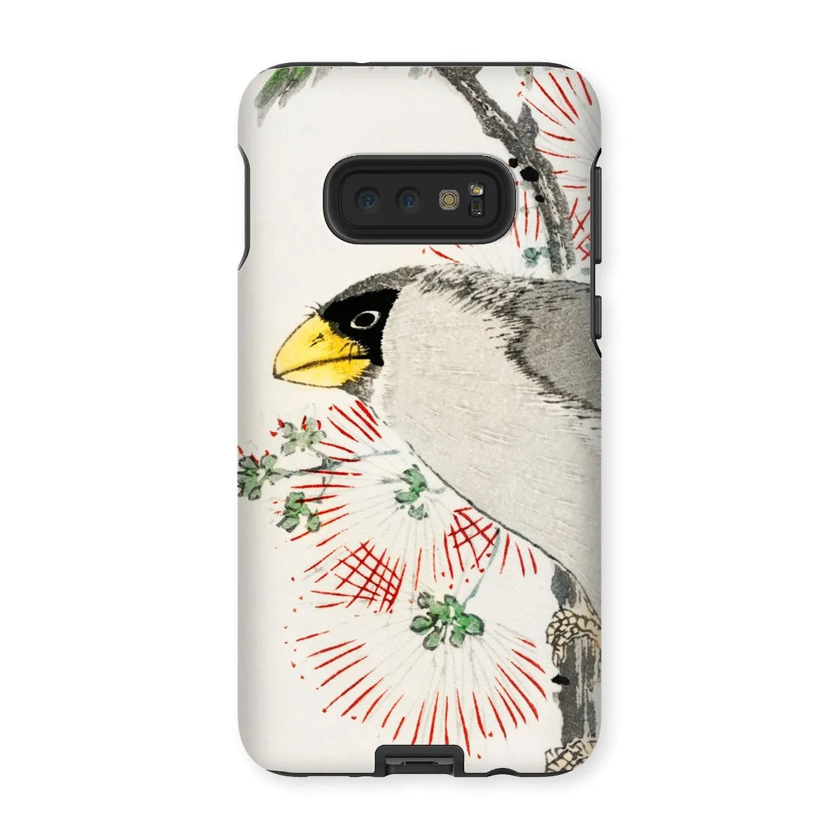 Japanese Masked Hawfinch Art Phone Case - Numata Kashu - Samsung Galaxy S10e / Matte - Mobile Phone Cases - Aesthetic