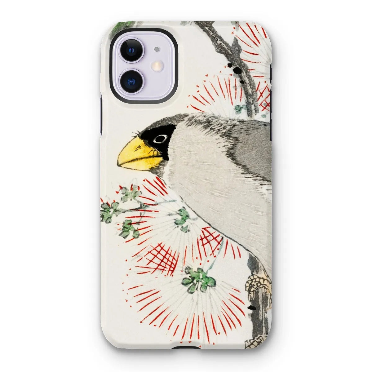 Japanese Masked Hawfinch Art Phone Case - Numata Kashu - Iphone 11 / Matte - Mobile Phone Cases - Aesthetic Art