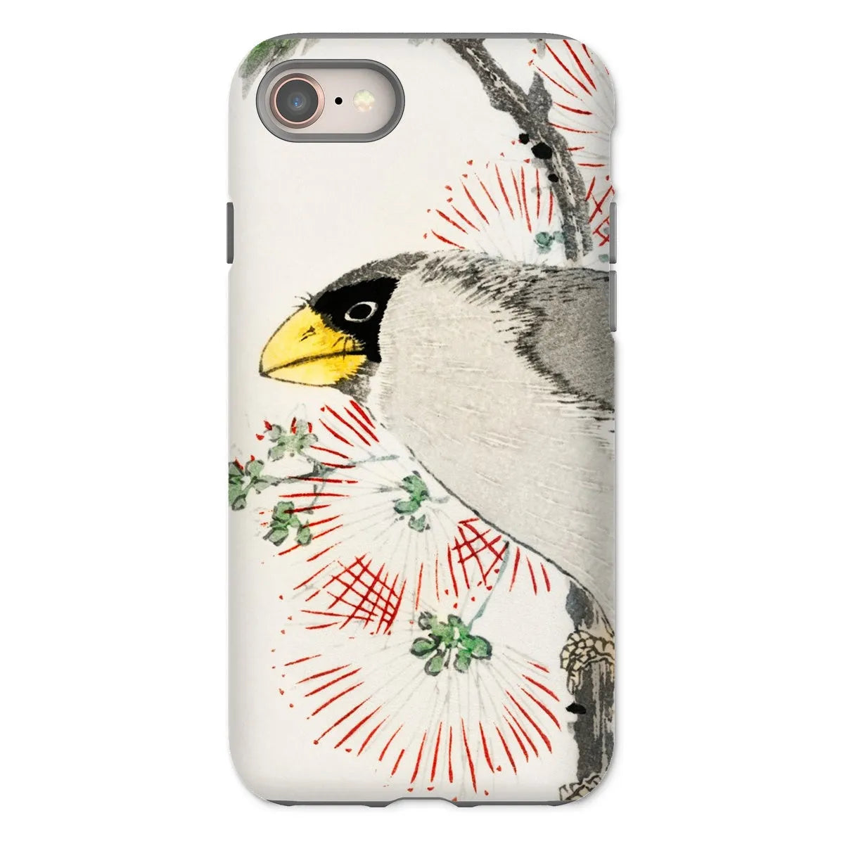 Japanese Masked Hawfinch Art Phone Case - Numata Kashu - Iphone 8 / Matte - Mobile Phone Cases - Aesthetic Art
