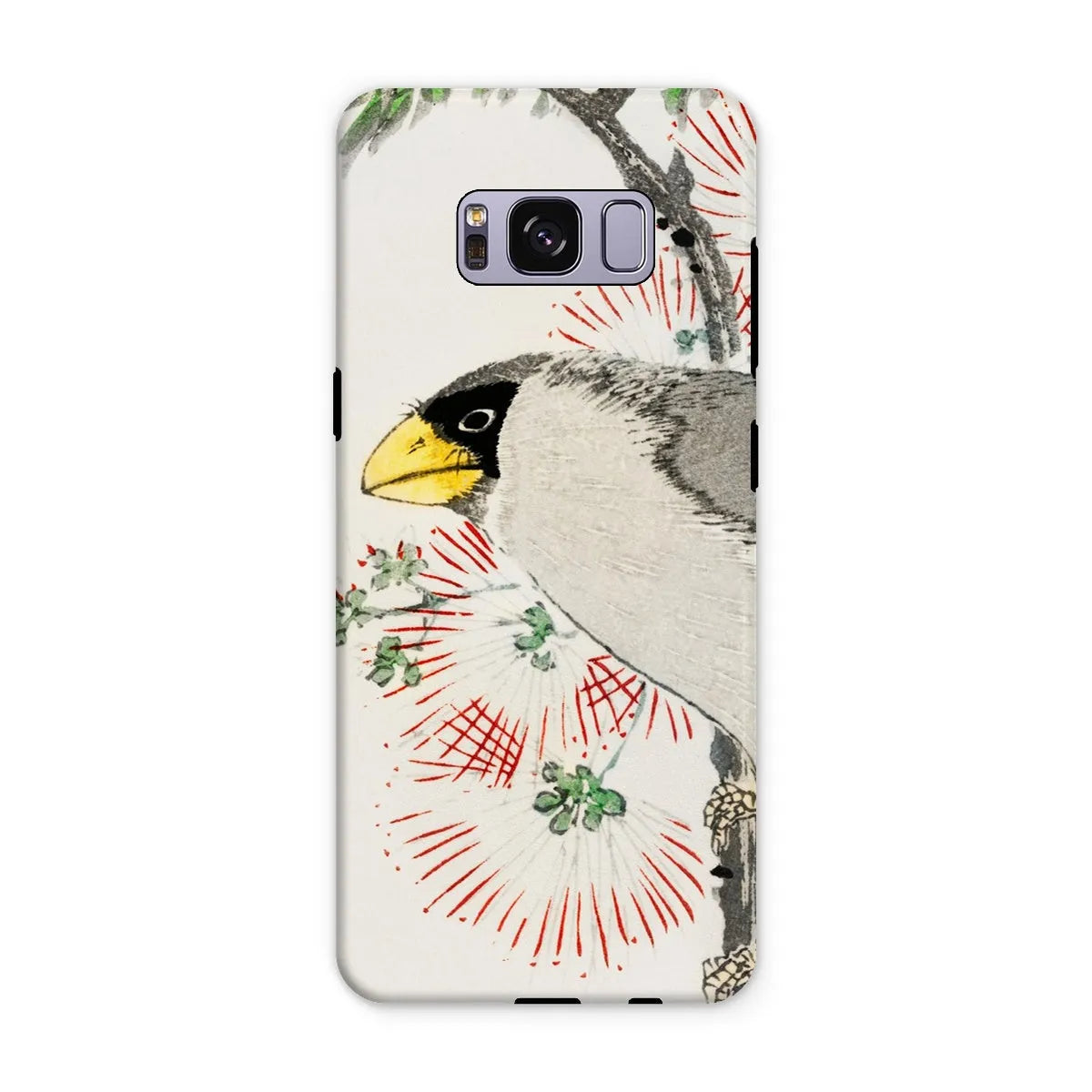 Japanese Masked Hawfinch Art Phone Case - Numata Kashu - Samsung Galaxy S8 Plus / Matte - Mobile Phone Cases