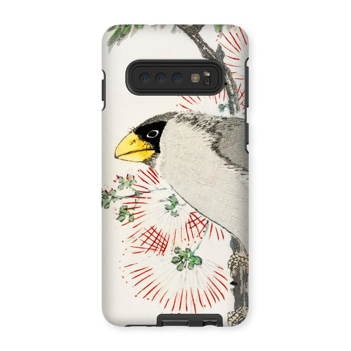 Japanese Masked Hawfinch Art Phone Case - Numata Kashu - Samsung Galaxy S10 / Matte - Mobile Phone Cases - Aesthetic Art