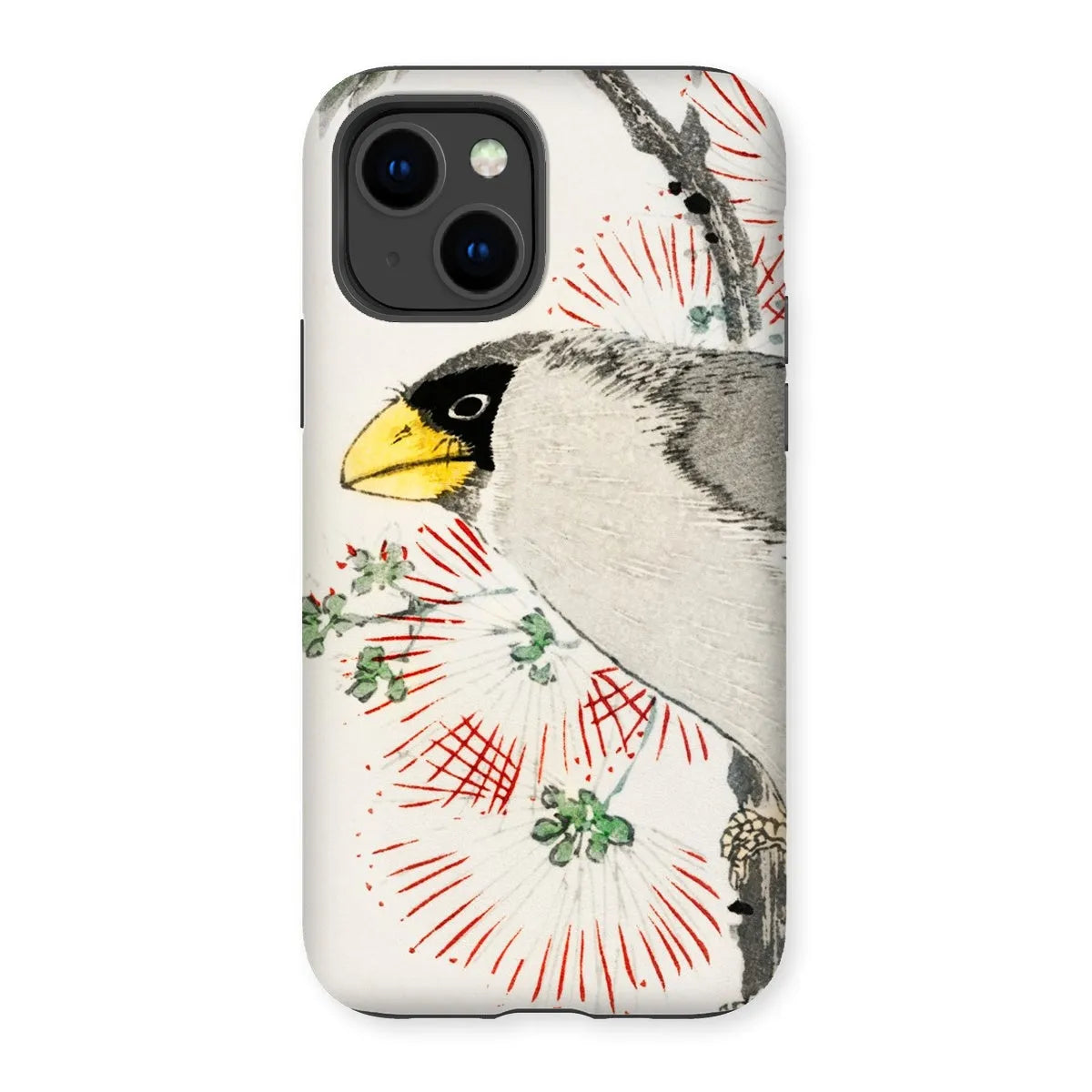 Japanese Masked Hawfinch Art Phone Case - Numata Kashu - Iphone 14 / Matte - Mobile Phone Cases - Aesthetic Art