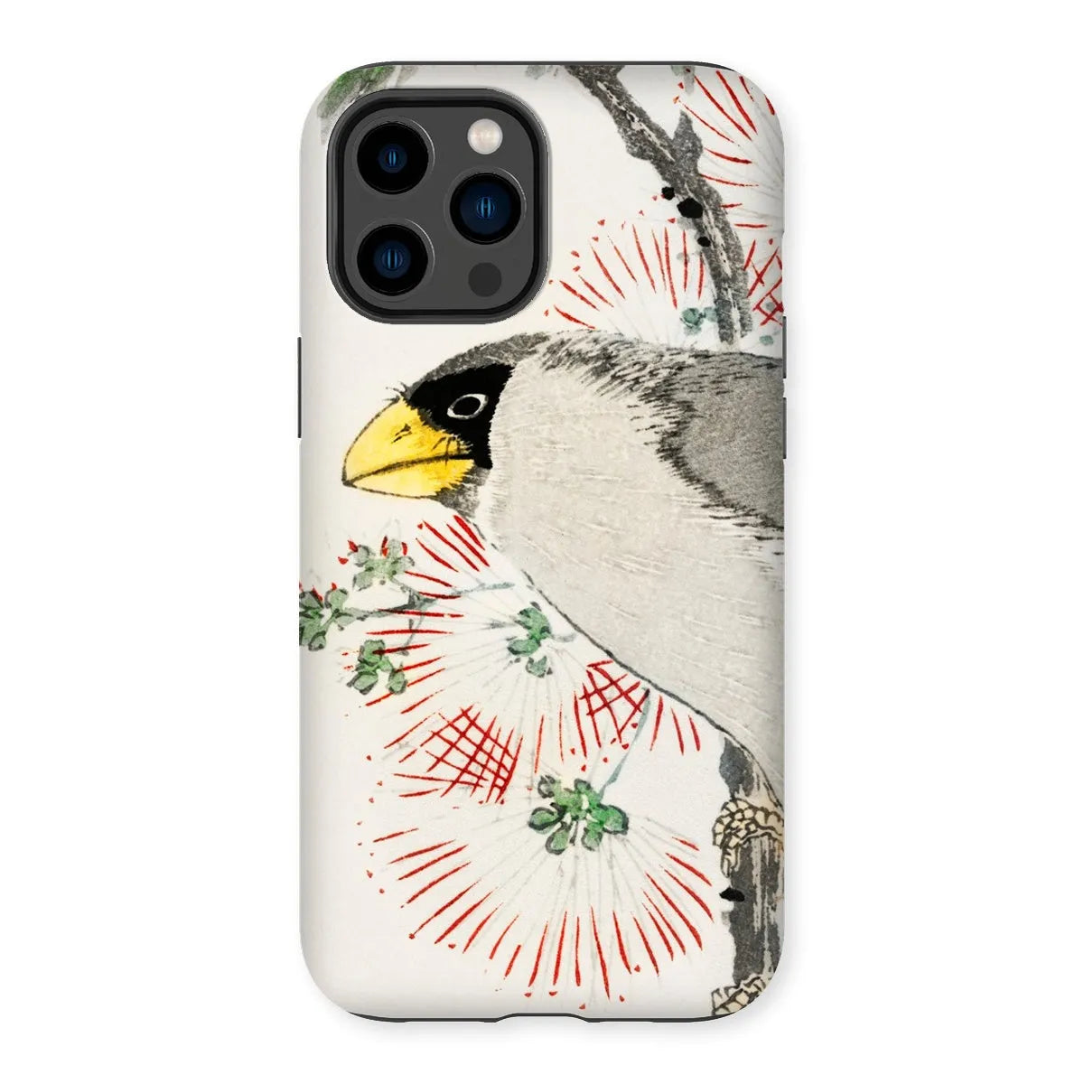 Japanese Masked Hawfinch Art Phone Case - Numata Kashu - Iphone 14 Pro Max / Matte - Mobile Phone Cases - Aesthetic Art