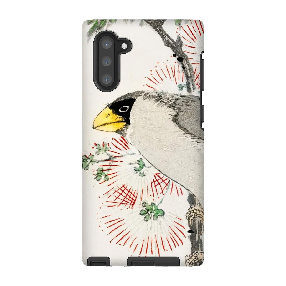 Japanese Masked Hawfinch Art Phone Case - Numata Kashu - Samsung Galaxy Note 10 / Matte - Mobile Phone Cases