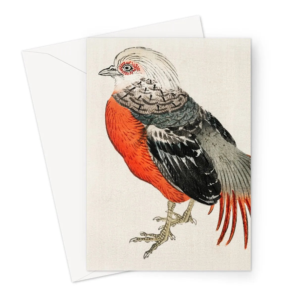 Japanese Pheasant By Kōno Bairei Greeting Card - A5 Portrait / 1 Card - Greeting & Note Cards - Aesthetic Art