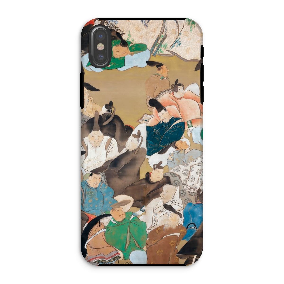Japanese Poets Ikeda Koson Heian Period Iphone Case, Xs / Matte, Phone Case Traditional Asian Style Artwork Figures Colorful Robes