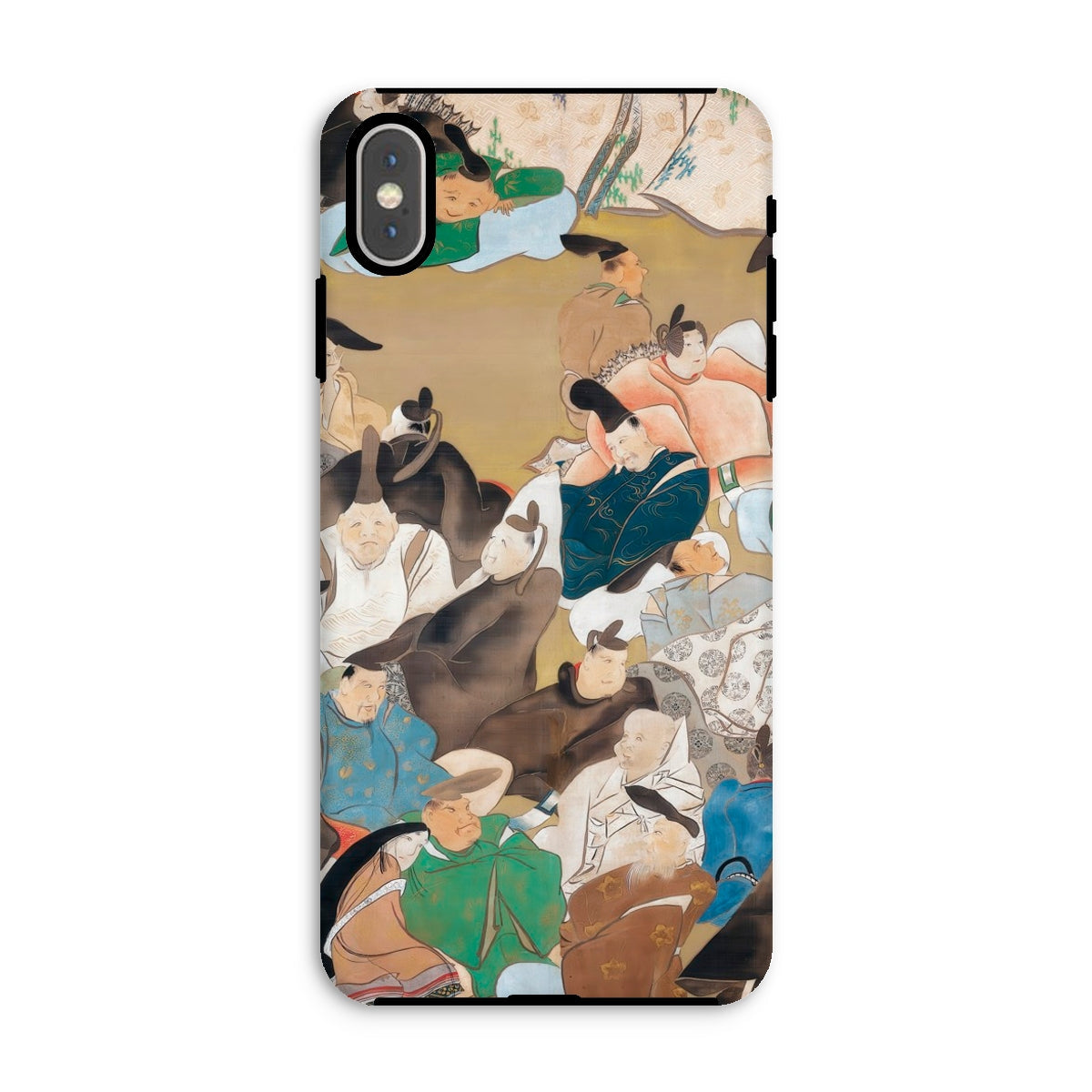 Japanese Poets Ikeda Koson Heian Period Iphone Case, Xs Max / Matte, Phone Case Abstract Artistic Pattern Figures Earthy Tones