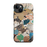 Japanese Poets - Ikeda Koson Heian Period Phone Case Iphone 15 Plus / Matte Phone Case Historical Painting Ikeda Koson, Heian-era Court