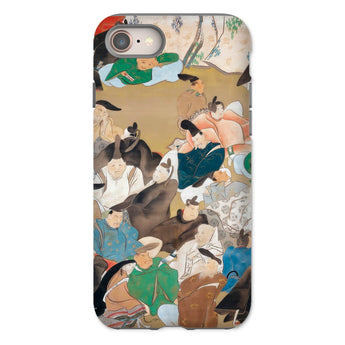 Japanese Poets - Ikeda Koson Heian Period Phone Case Iphone 8 / Matte Phone Case Traditional Japanese Artwork Figures Colorful Robes Ikeda