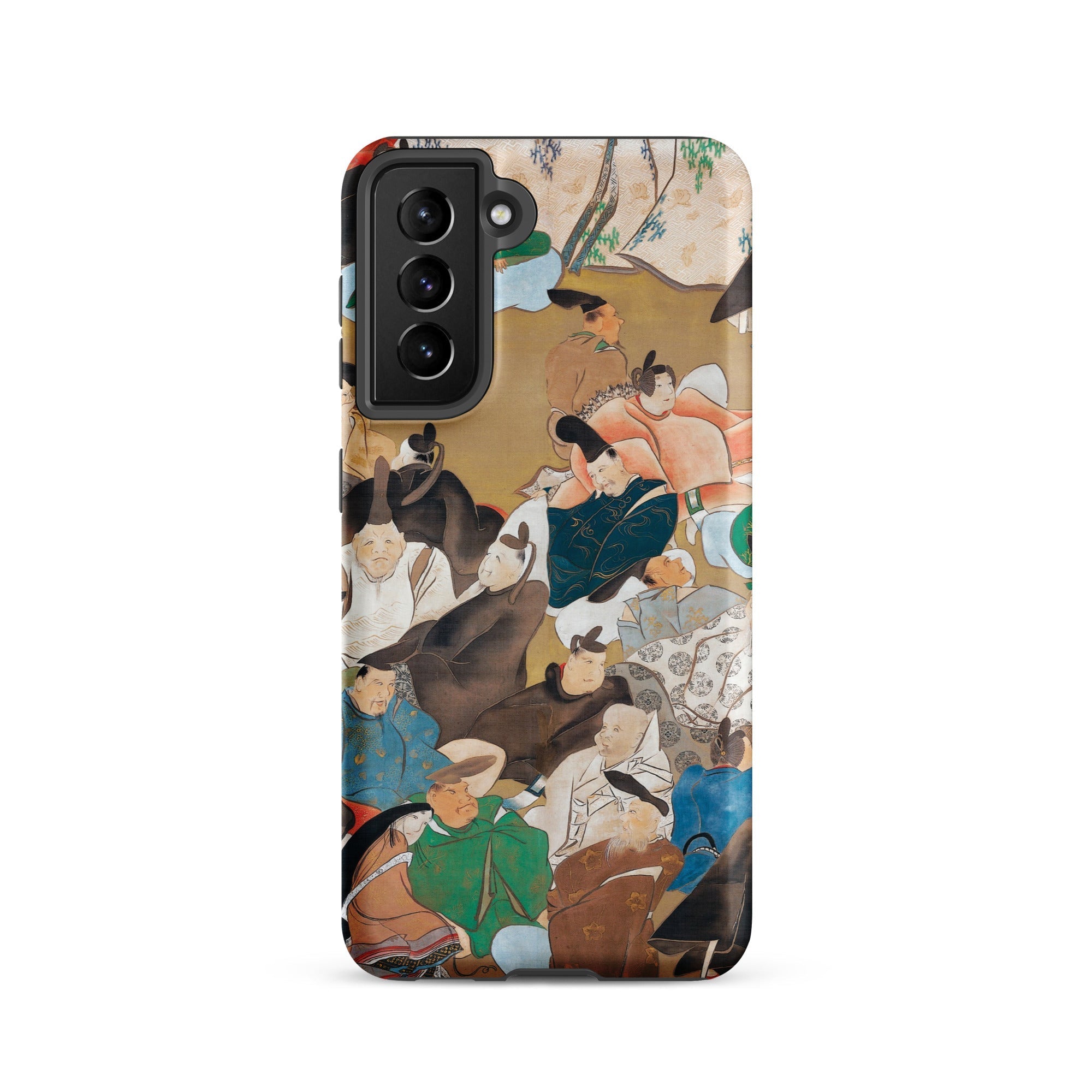 Japanese Poets Ikeda Koson Heian Period Samsung Case, Galaxy S21 / Matte, Black Smartphone Case Multi Figure Painting Traditional Japanese