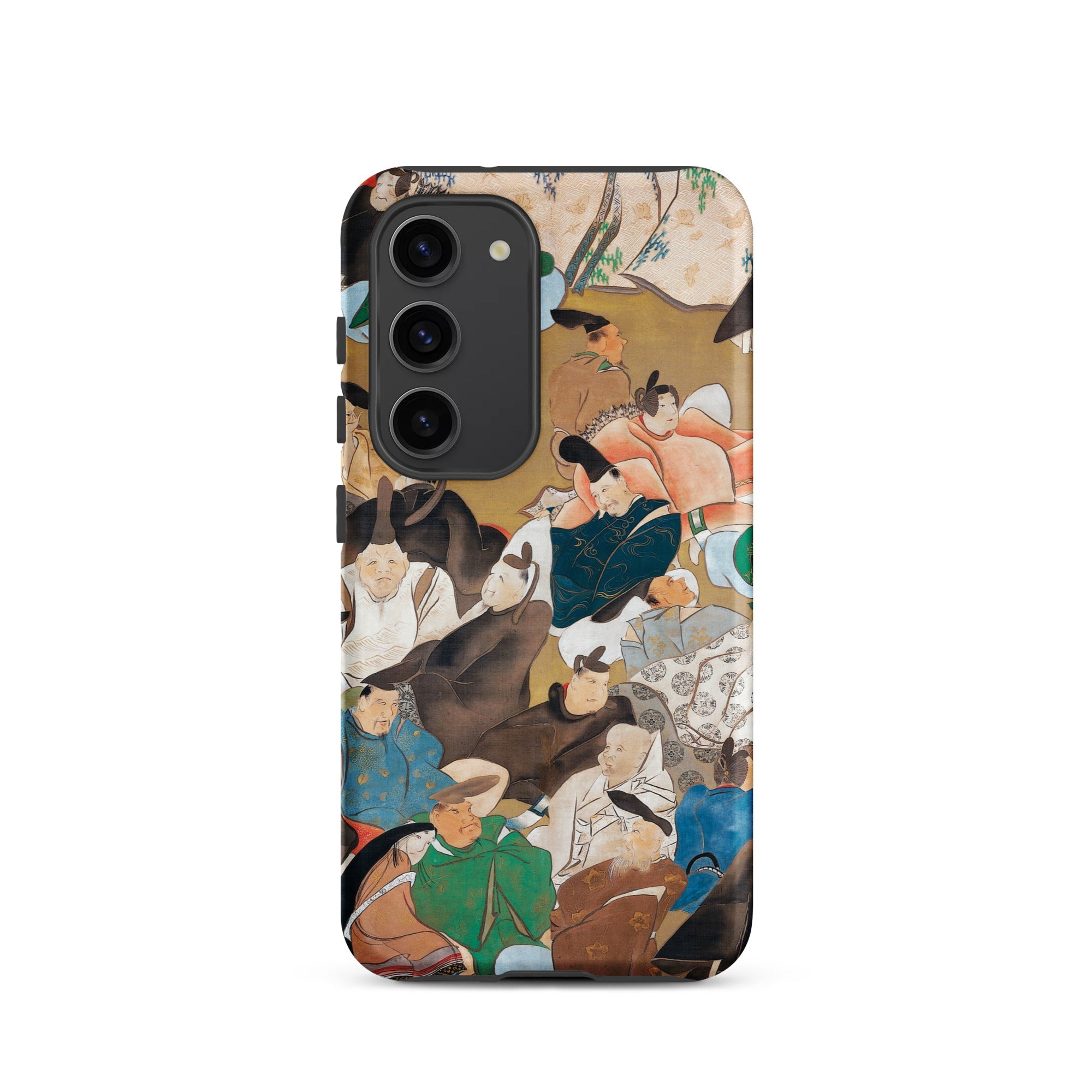 Japanese Poets Ikeda Koson Heian Period Samsung Case, Galaxy S23 / Matte, Smartphone Case Traditional Japanese Painting Crowd People