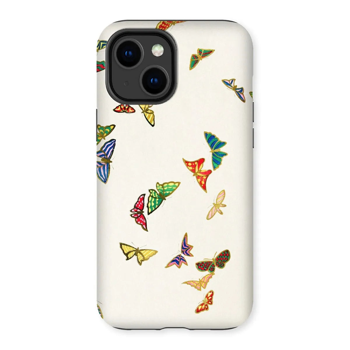 Japanese Rainbow Butterflies Art Phone Case - Kamisaka Sekka - Iphone 14 Plus / Matte - Mobile Phone Cases - Aesthetic