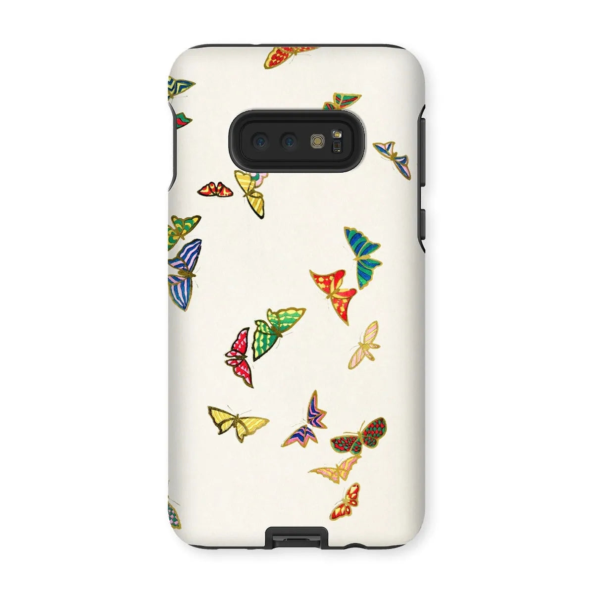 Japanese Rainbow Butterflies Art Phone Case - Kamisaka Sekka - Samsung Galaxy S10e / Matte - Mobile Phone Cases