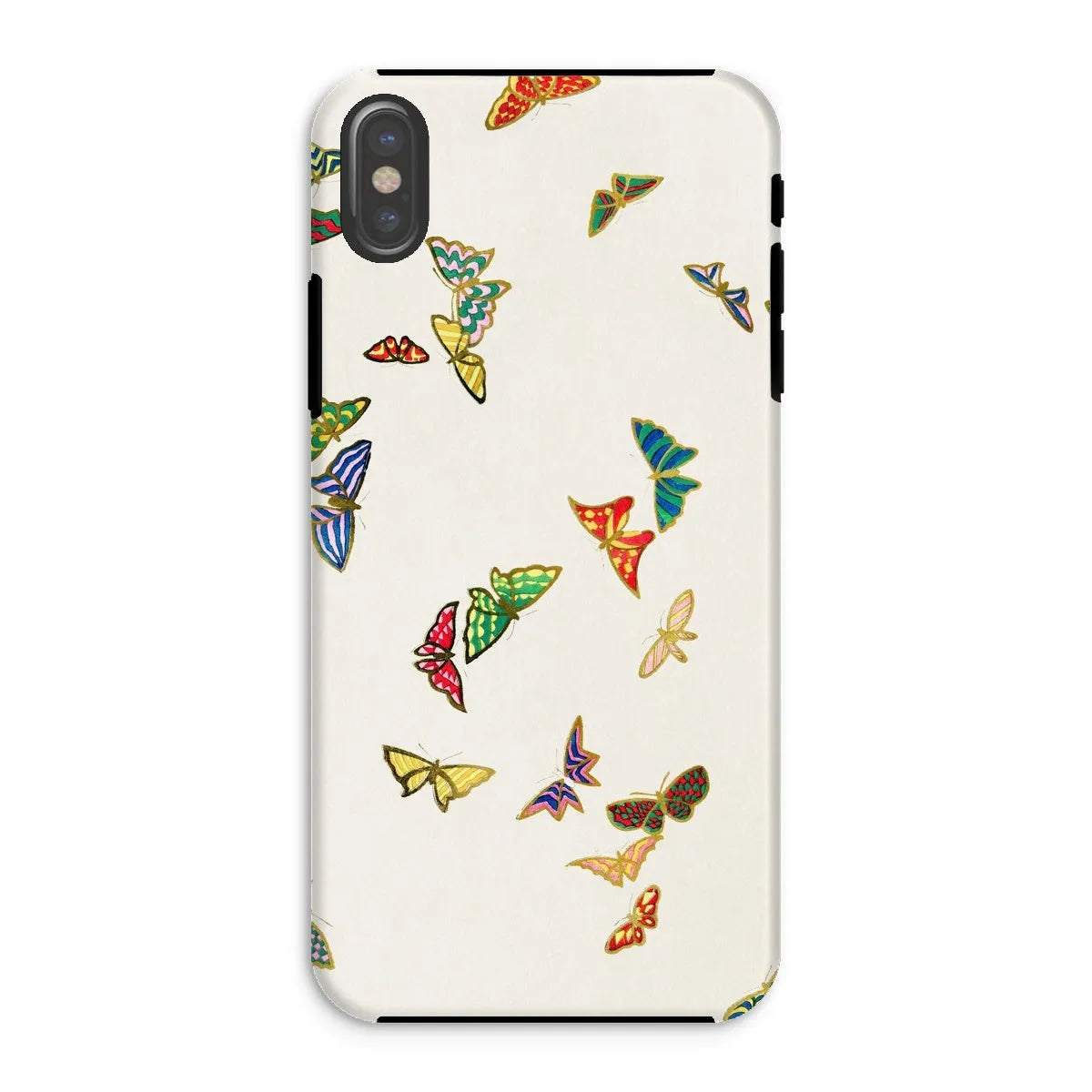 Japanese Rainbow Butterflies Art Phone Case - Kamisaka Sekka - Iphone Xs / Matte - Mobile Phone Cases - Aesthetic Art