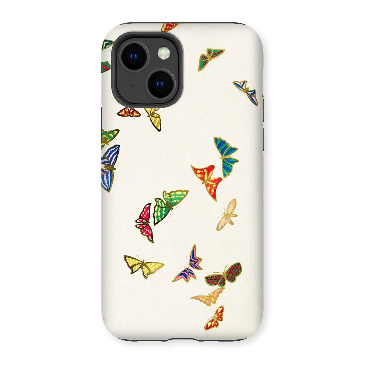 Japanese Rainbow Butterflies Art Phone Case - Kamisaka Sekka - Iphone 14 / Matte - Mobile Phone Cases - Aesthetic Art