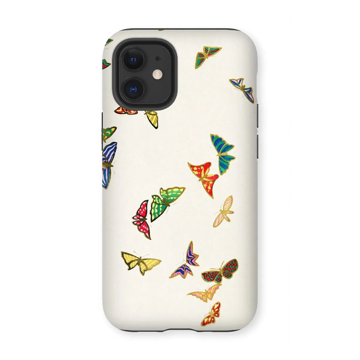 Japanese Rainbow Butterflies Art Phone Case - Kamisaka Sekka - Iphone 12 Mini / Matte - Mobile Phone Cases - Aesthetic