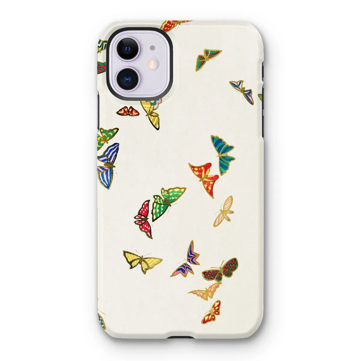 Japanese Rainbow Butterflies Art Phone Case - Kamisaka Sekka - Iphone 11 / Matte - Mobile Phone Cases - Aesthetic Art
