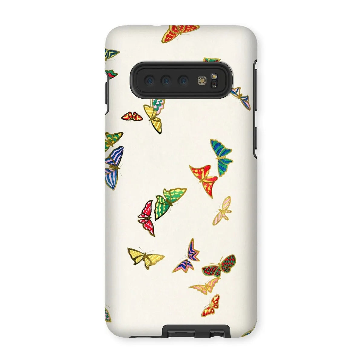 Japanese Rainbow Butterflies Art Phone Case - Kamisaka Sekka - Samsung Galaxy S10 / Matte - Mobile Phone Cases