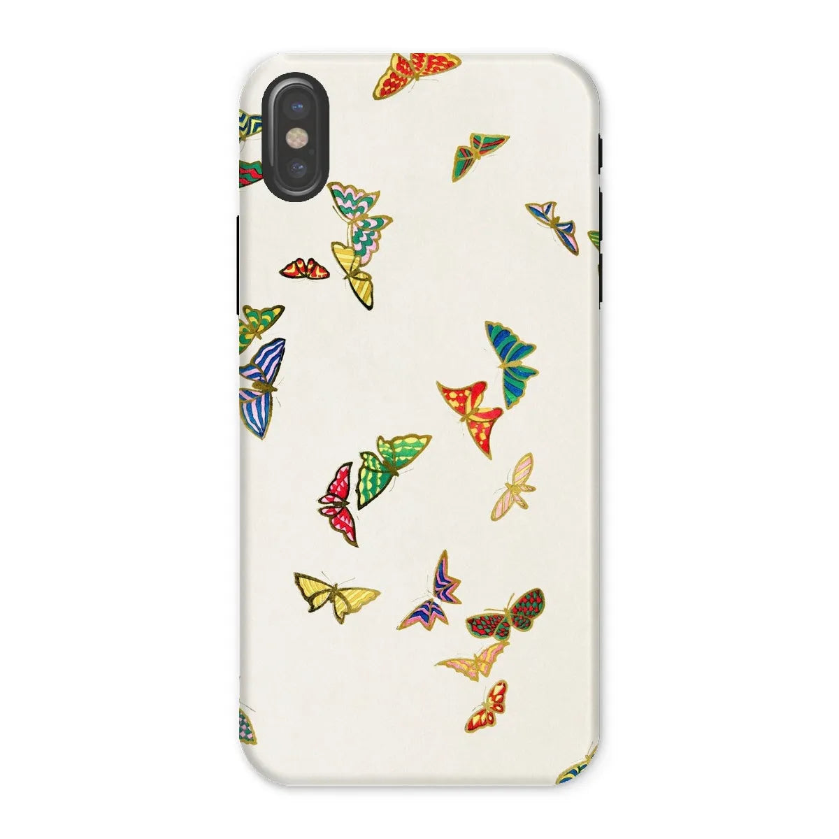 Japanese Rainbow Butterflies Art Phone Case - Kamisaka Sekka - Iphone x / Matte - Mobile Phone Cases - Aesthetic Art