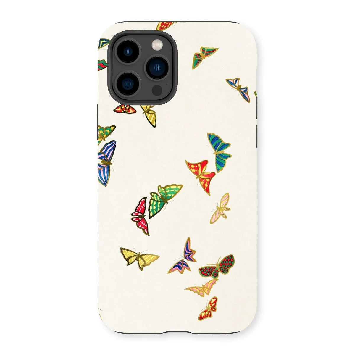 Japanese Rainbow Butterflies Art Phone Case - Kamisaka Sekka - Iphone 14 Pro / Matte - Mobile Phone Cases - Aesthetic