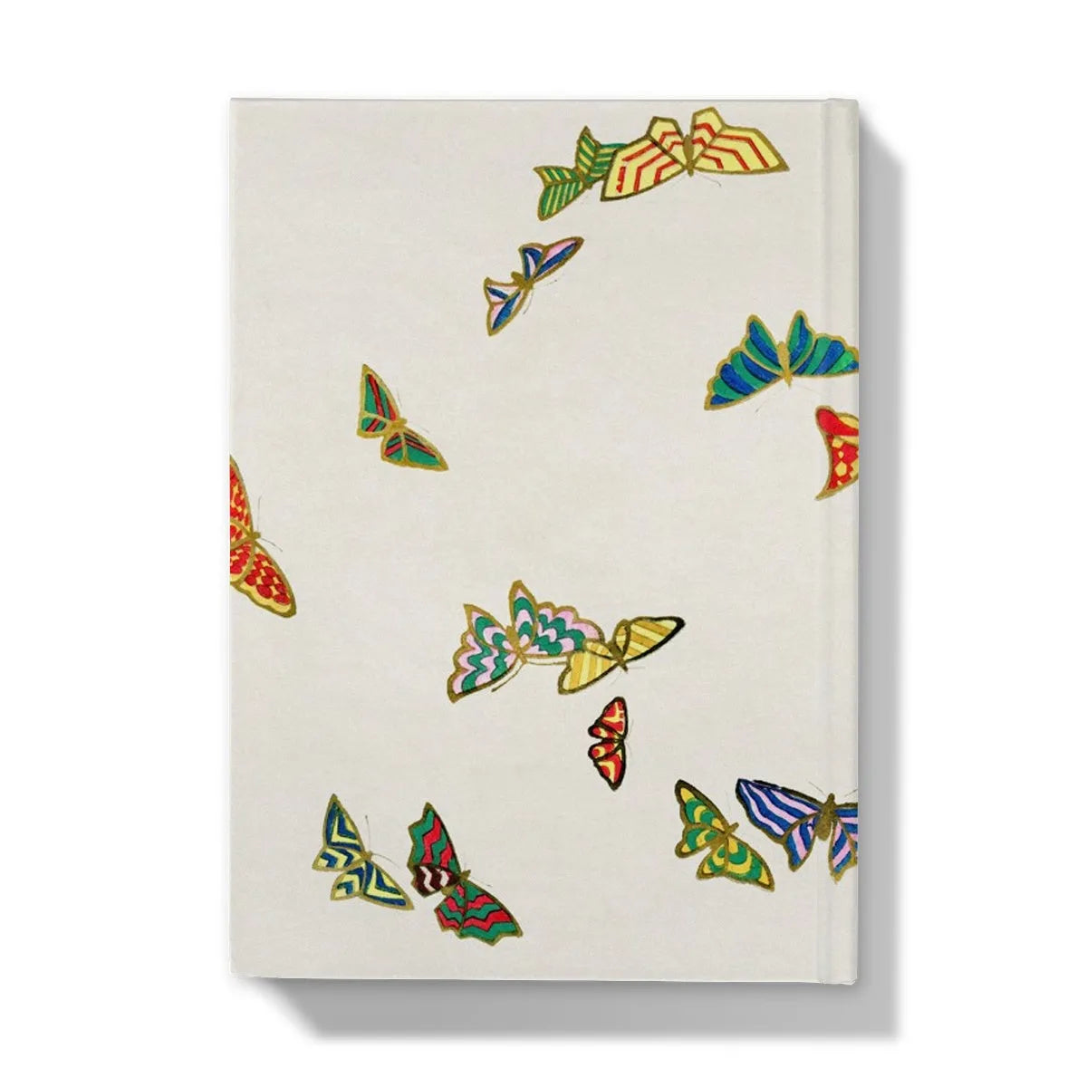Japanese Rainbow Butterflies By Kamisaka Sekka Hardback Journal - Notebooks & Notepads - Aesthetic Art