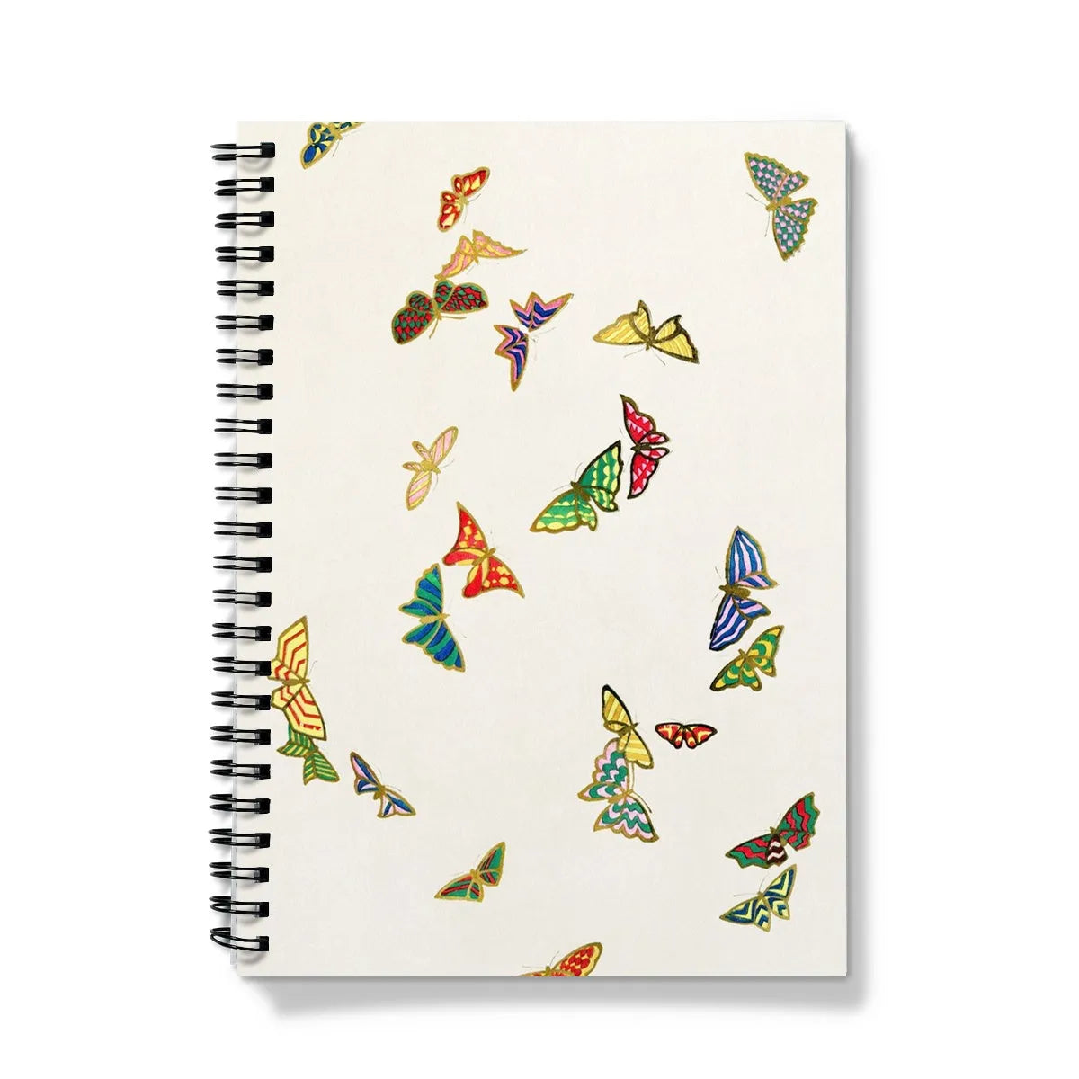 Japanese Rainbow Butterflies By Kamisaka Sekka Notebook - A5 / Graph - Notebooks & Notepads - Aesthetic Art