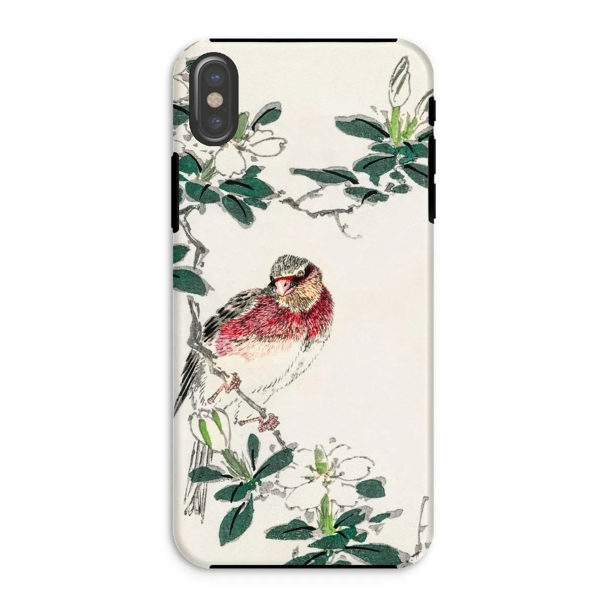 Japanese Rosefinch Bird Art Phone Case - Numata Kashu - Iphone Xs / Matte - Mobile Phone Cases - Aesthetic Art