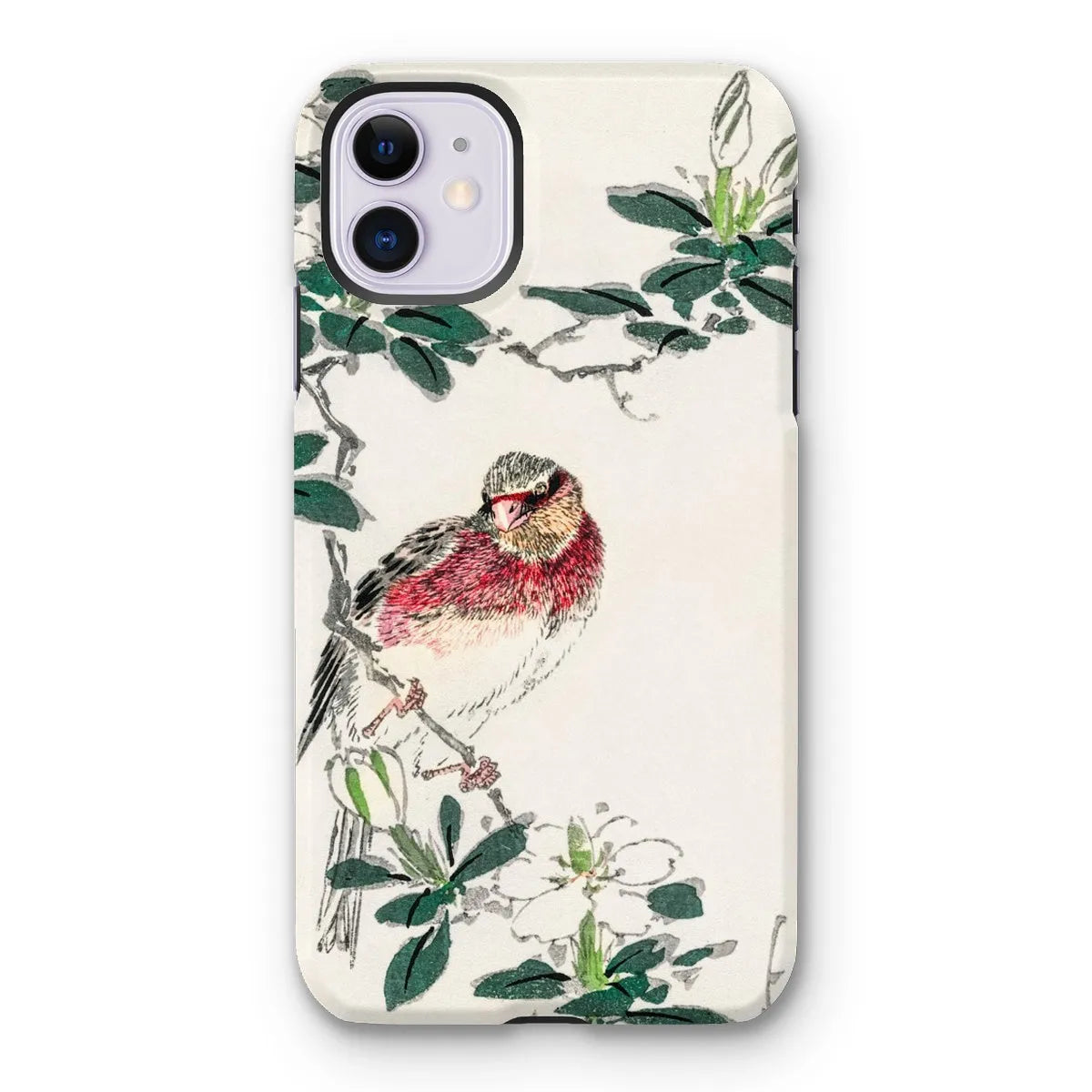 Japanese Rosefinch Bird Art Phone Case - Numata Kashu - Iphone 11 / Matte - Mobile Phone Cases - Aesthetic Art