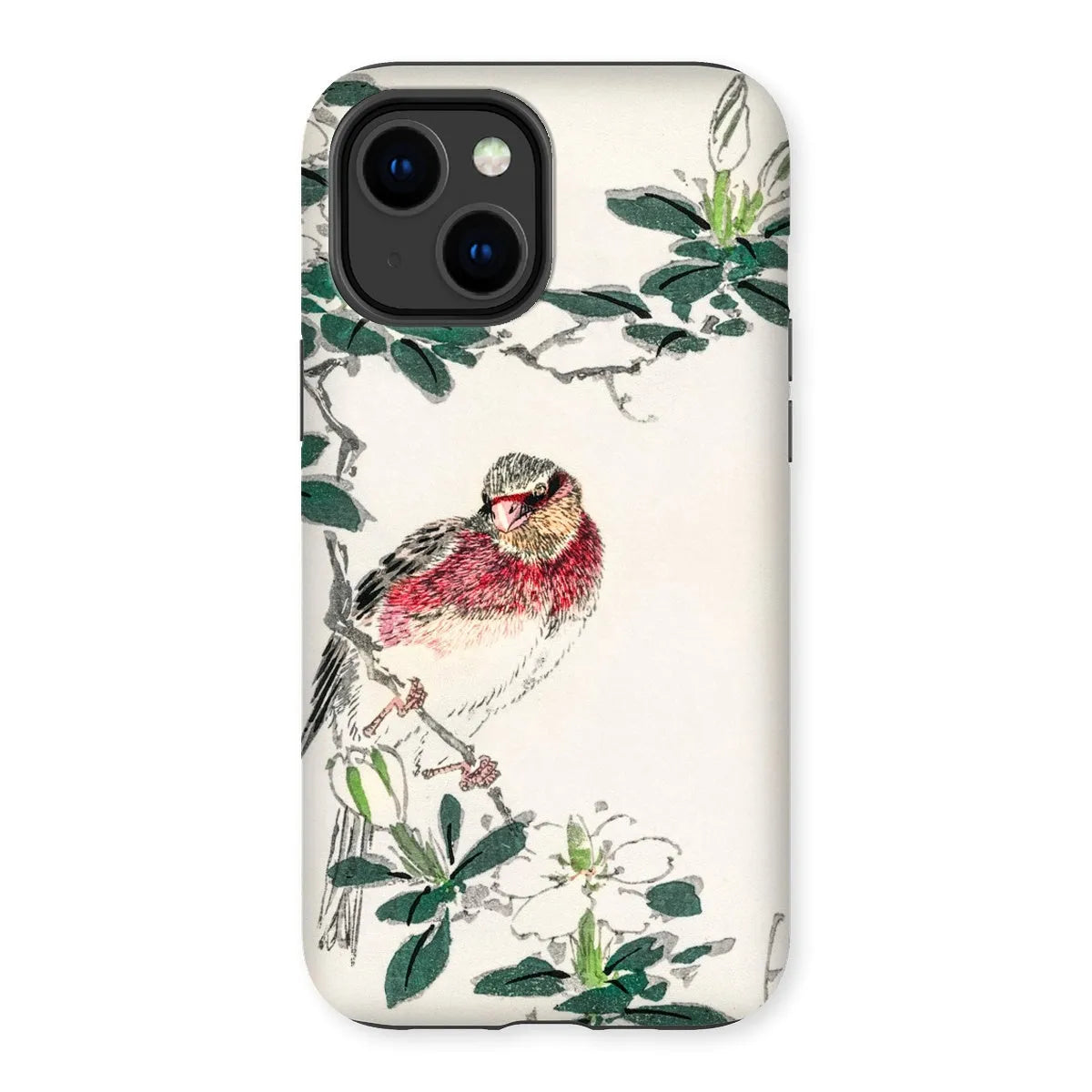 Japanese Rosefinch Bird Art Phone Case - Numata Kashu - Iphone 14 Plus / Matte - Mobile Phone Cases - Aesthetic Art